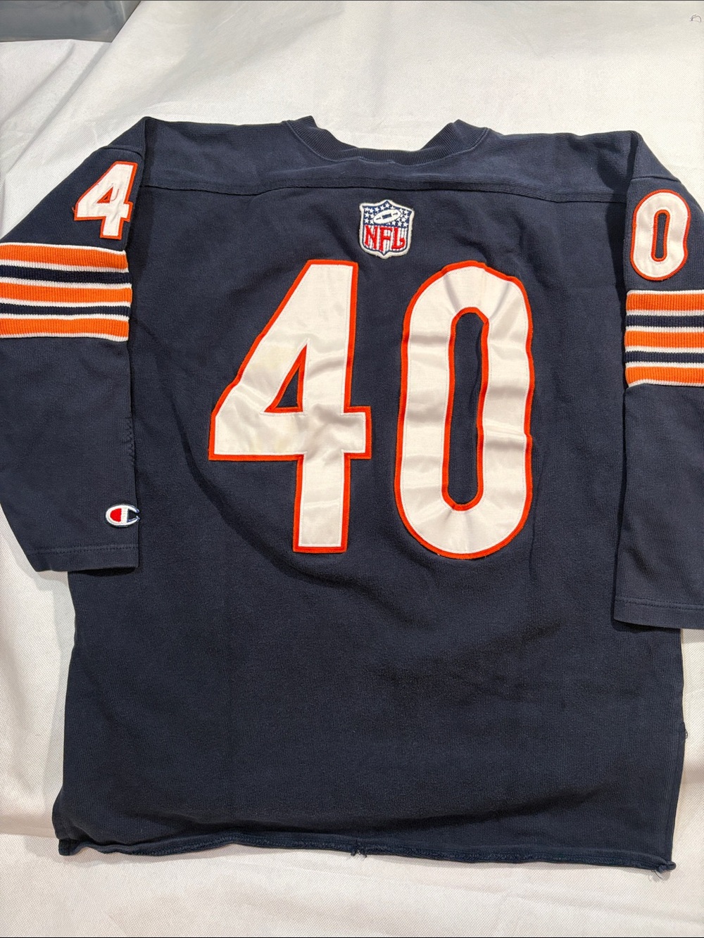 Vintage Chicago Bears #40 Throwbacks Jersey Shirt Made USA XL NFL Long Sleeve - Picture 6 of 16